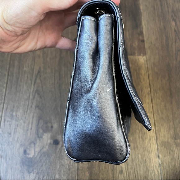 Kate Spade Briar Lane Quilted Emelyn Chain Shoulder Bag Crossbody Gunmetal Gray - Picture 4 of 16